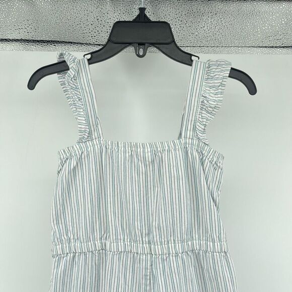 Carter’s Girls Blue Striped Smocked 100% Cotton Sleeveless Jumpsuit Size 5 - Picture 9 of 14